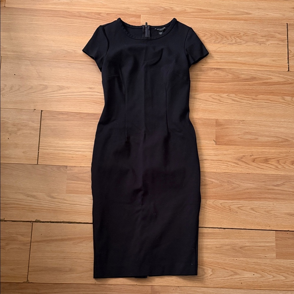 Ann Taylor Elegant Black Midi Dress